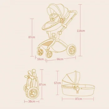 Hot Mom kolica za bebe 2u1 black-2 Hot Mom kolica za bebe 2u1 black-2